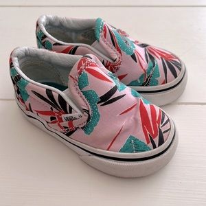 Kids tropical print vans